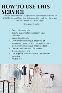 Brand Strategy Mentoring/Coaching For Independent Bridal & Dress Designers