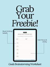 Load image into Gallery viewer, FREE Goals Brainstorming Worksheet
