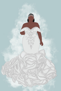Bespoke Bridal Gown Sketch By Dani Simone Studio