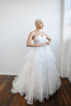 Load image into Gallery viewer, Strapless custom wedding dress front full image
