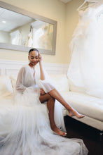 Load image into Gallery viewer, Pearl Beaded Tulle Luxury Bridal Robe By Dani Simone Studio
