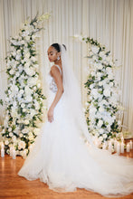 Load image into Gallery viewer, Off-White Fine Tulle Drop Veil By Dani Simone Studio

